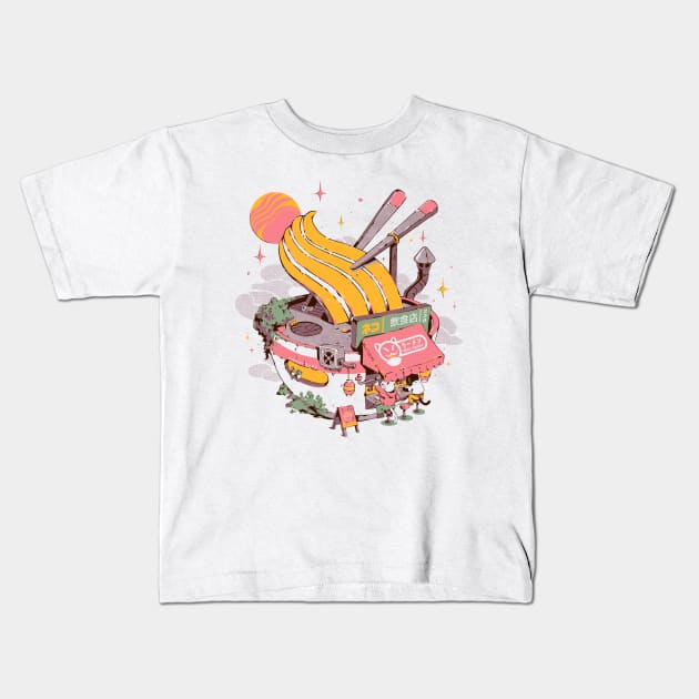 Ramen Bowl Restaurant Kids T-Shirt by Ilustrata
